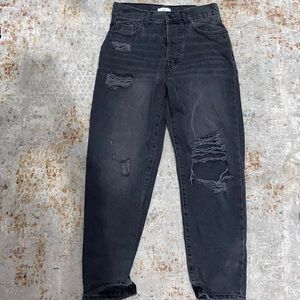 Forever 21 Black Ripped Jeans